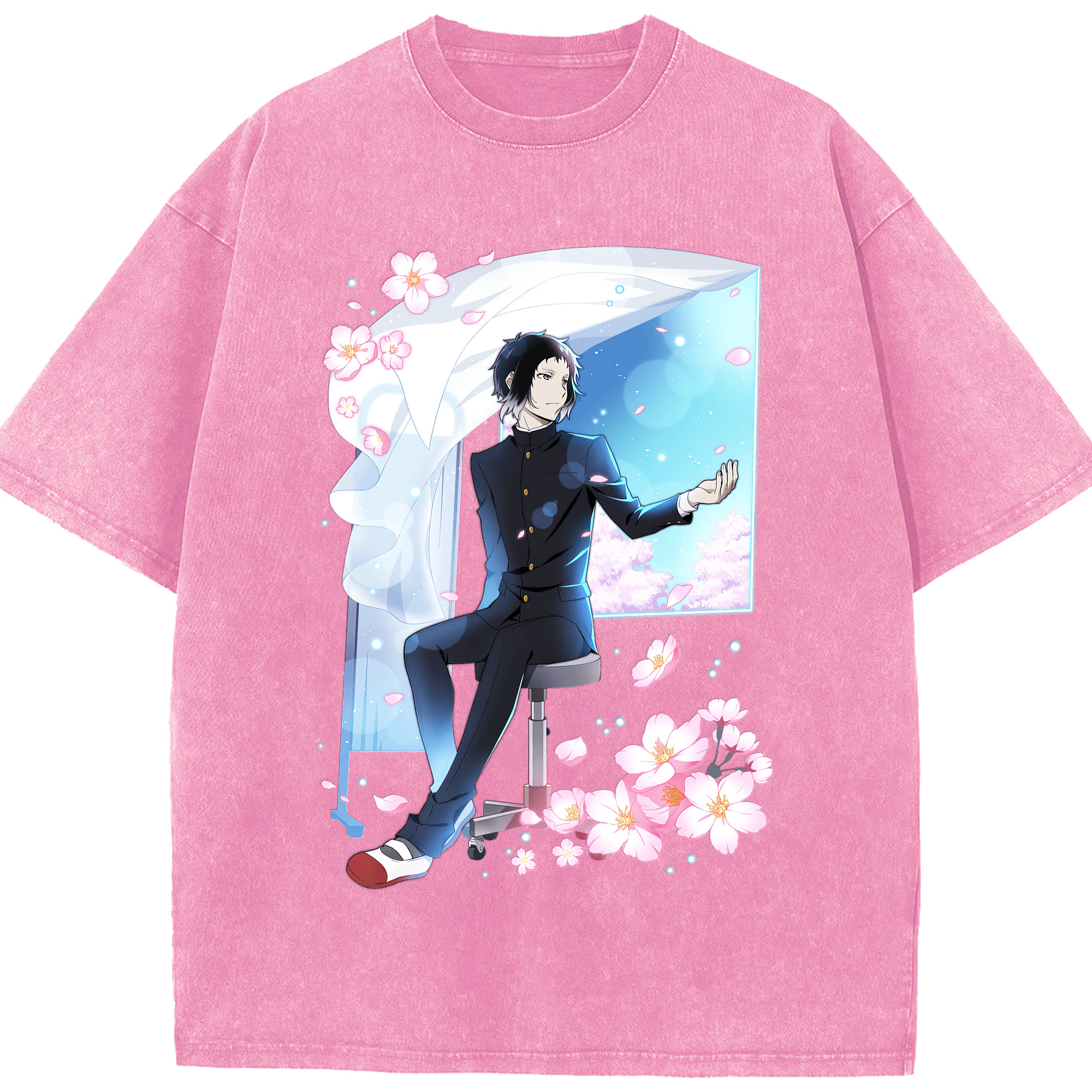 （画像用） 文豪ストレイドッグス Bungo Stray Dogs 綿100% ヴィンテージ風 半袖Tシャツ（フロントプリント）